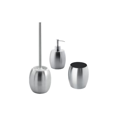 Accessori Per Il Bagno Acciaio.Set Di Accessori Per Bagno Nigella Cromo In Acciaio Inox 3 Pezzi Prezzo Online Leroy Merlin